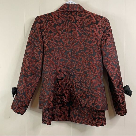 Vintage Karen Laurence Brocade Leaf Suit - Picture 5 of 9
